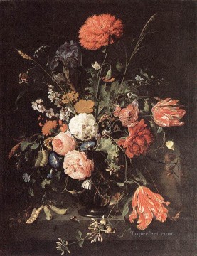 フラワーズ Painting - 花瓶 1 月 1 日 ダヴィッツ デ ヘームの花